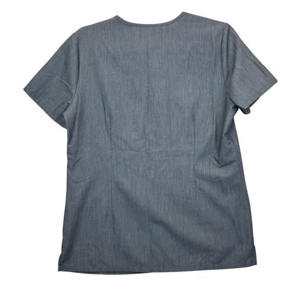 Figs Technical Collection Scrub Top Casma Shirt Nursing Medical Gray Women Small - Picture 3 of 6